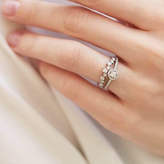 Zásnubní a snubní prsten KLENOTA v kombinaci