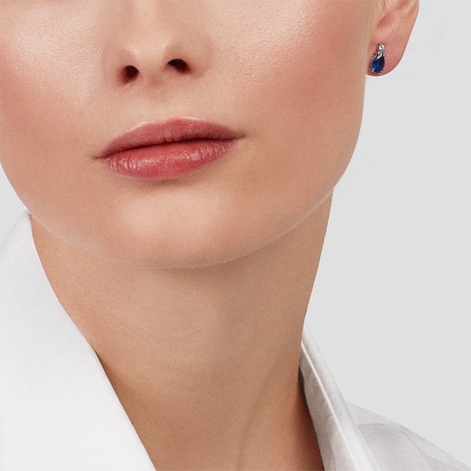 Sapphire earrings - KLENOTA