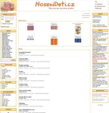 NošeníDětí.cz v roce 2007