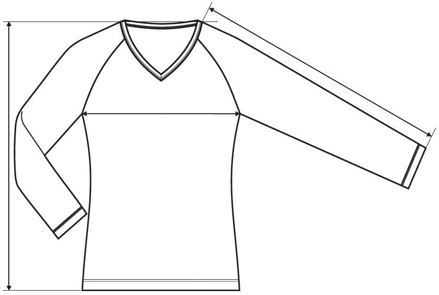 Жіноча футболка Elegance з довгими рукавами