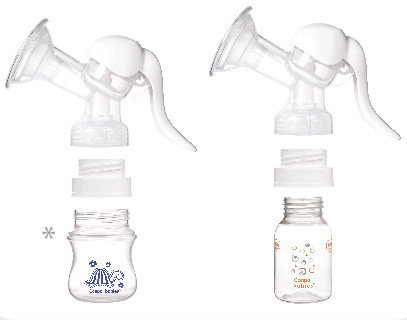 Canpol babies ruční odsávačka mateřského mléka Basic - kompatibilita s lahvemi