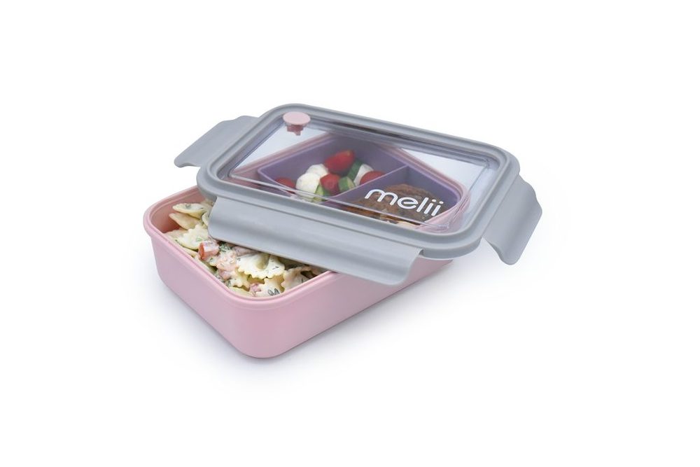 Melii Bento Box krabička na svačinu 1250 ml - růžová