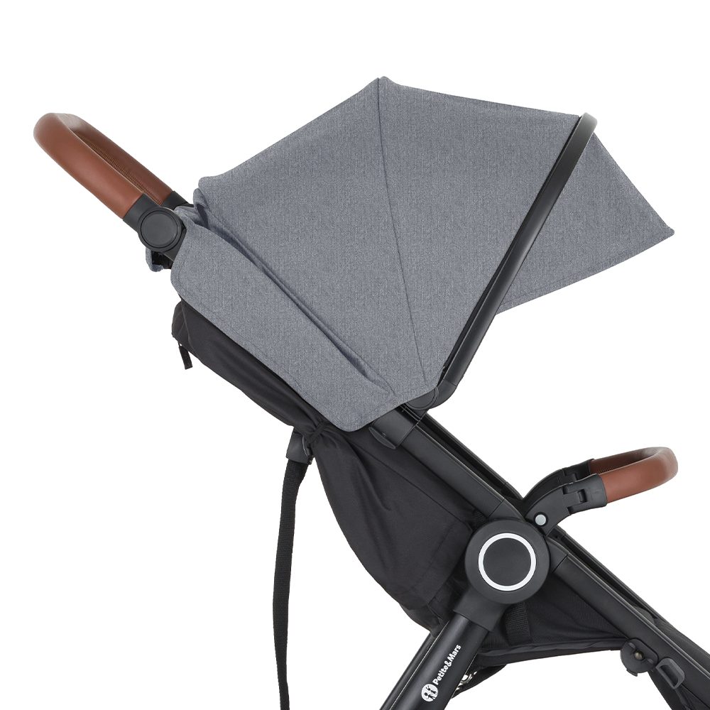 Petite&Mars Stříška ke kočárku Street2 2024 - Ultimate Grey