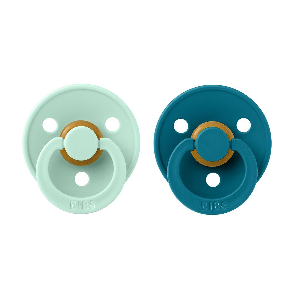 BIBS Colour Natural Rubber Size 1: 0+ months dudlík Nordic Mint / Forest 2 ks