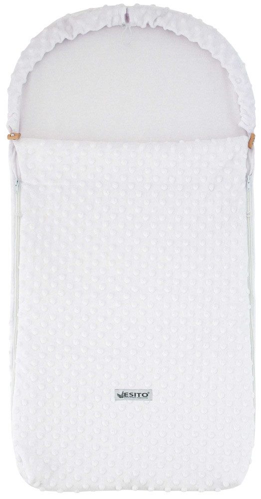 ESITO Autofusak Minky White - bílá / 85 x 42 cm - ESITO Autofusak Minky White - bílá / 85 x 42 cm - autosedačky