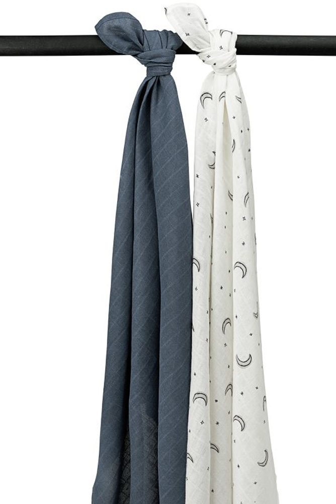 Meyco Mušelínové pleny 2-balení Moon indigo