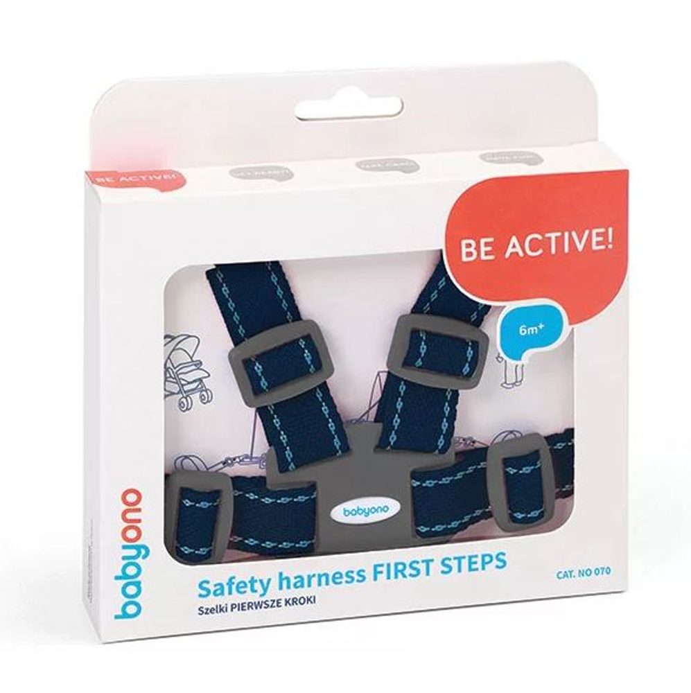 BABYONO Popruhy na dítě 6m+ - tmavomodré