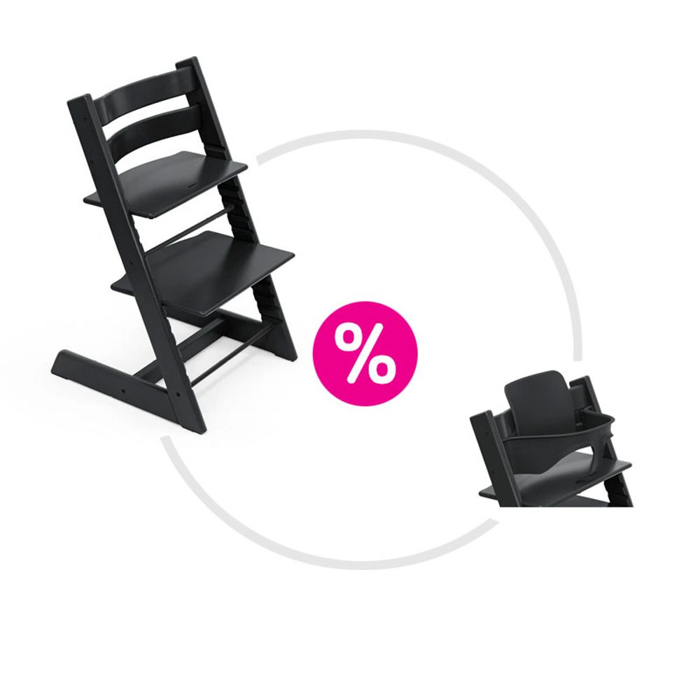STOKKE® Tripp Trapp® + Baby set zvýhodněná sada - Black