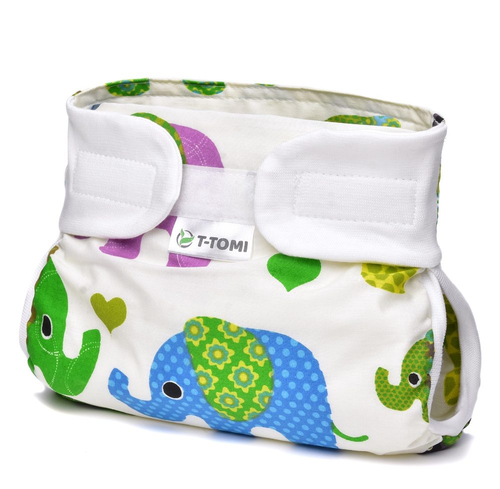 T-Tomi Ortopedické abdukční kalhotky suchý zip - green elephants 5 - 9 kg