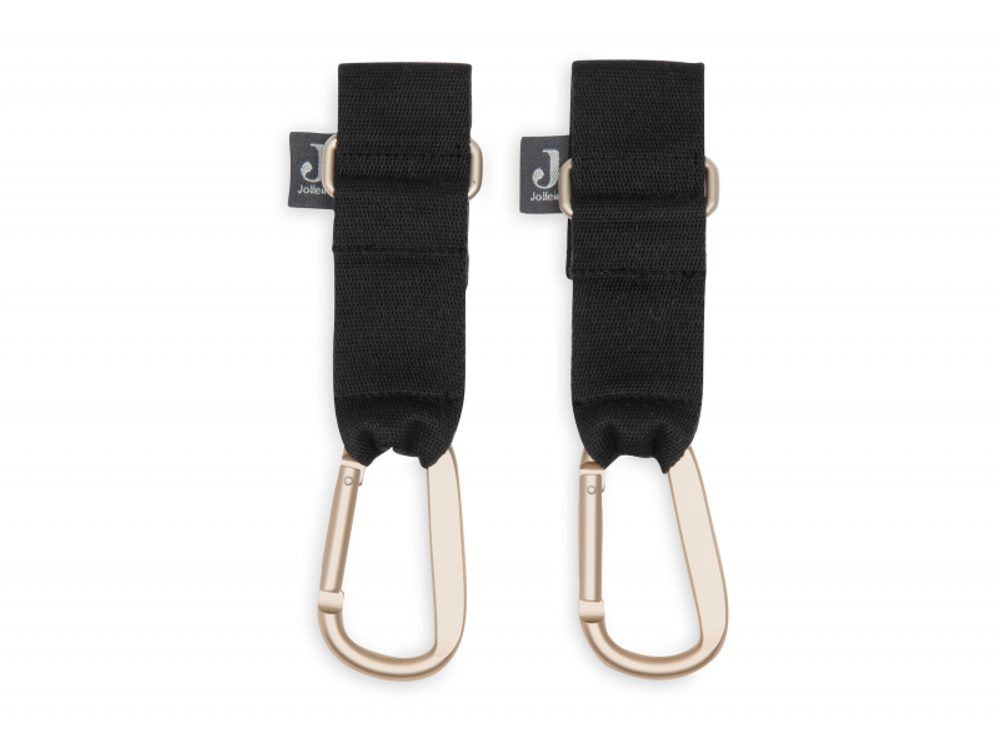 Jollein Úchyty na kočárek Black