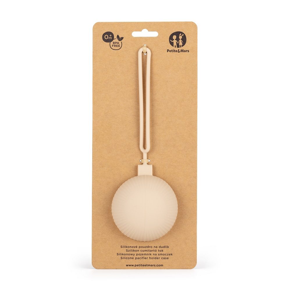 Petite&Mars Pouzdro silikonové na dudlík Take&Match 0m+ - Desert Sand