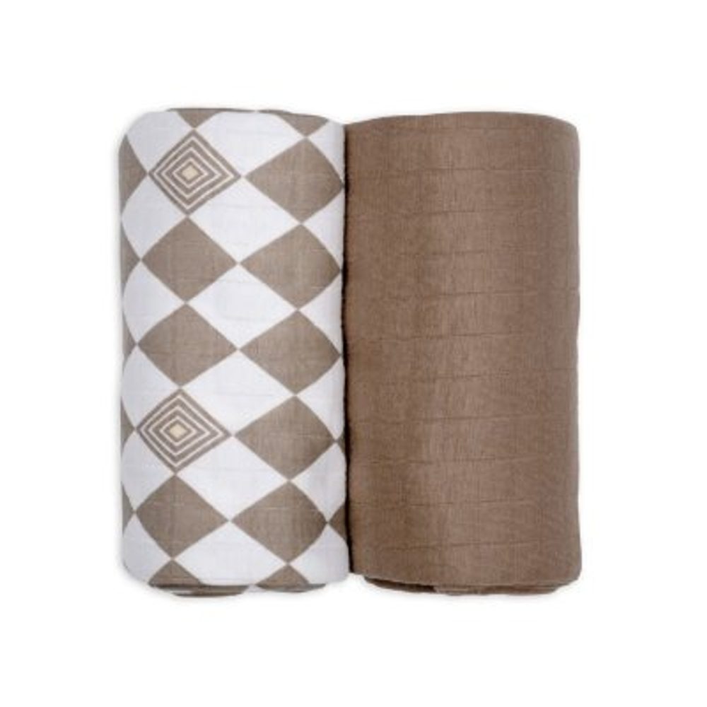 LODGER Swaddler Solid Matcha 2balení 110 x 110 cm Buffalo
