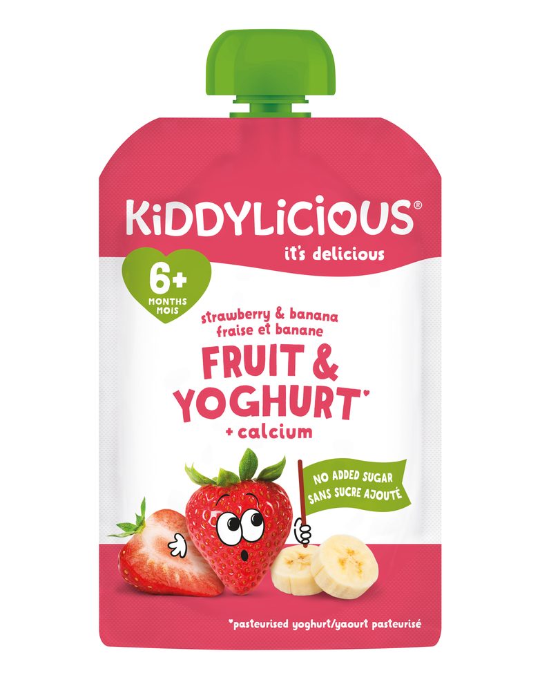 Kiddylicious ovocná kapsička s jahodou, banánem a jogurtem 100g