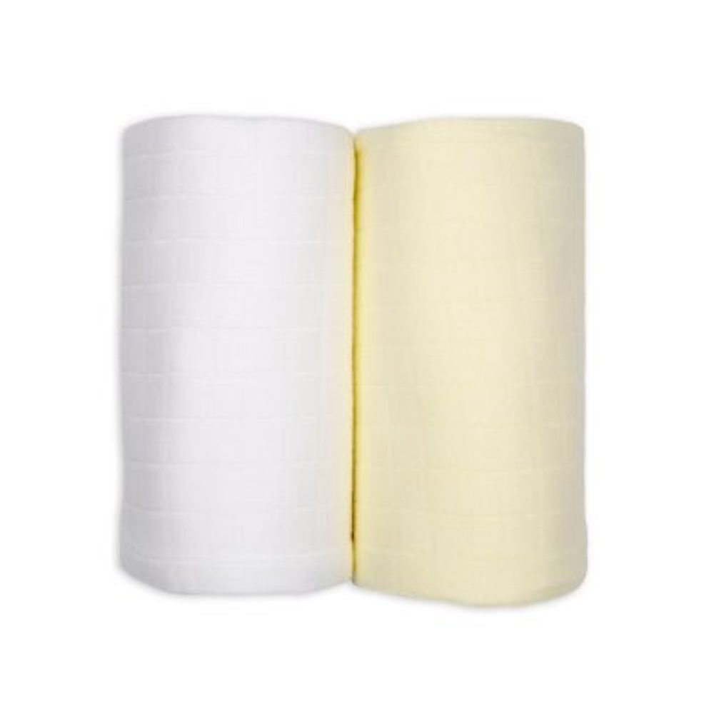 LODGER Swaddler Solid 2balení 110 x 110 cm Cloud Dancer/Butter