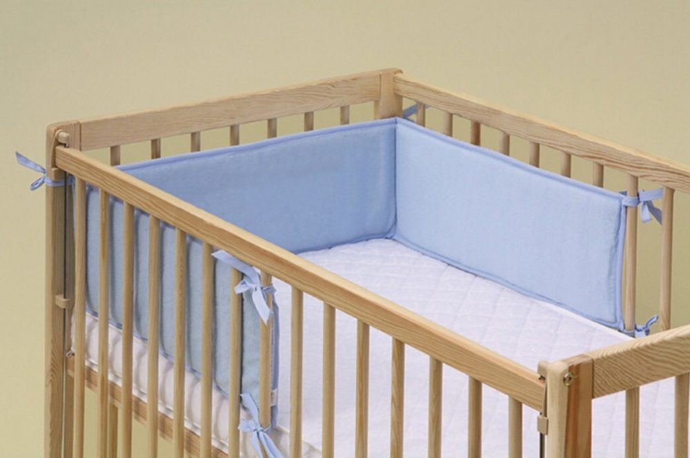 Scarlett Ochranný límec froté do postýlky modrý