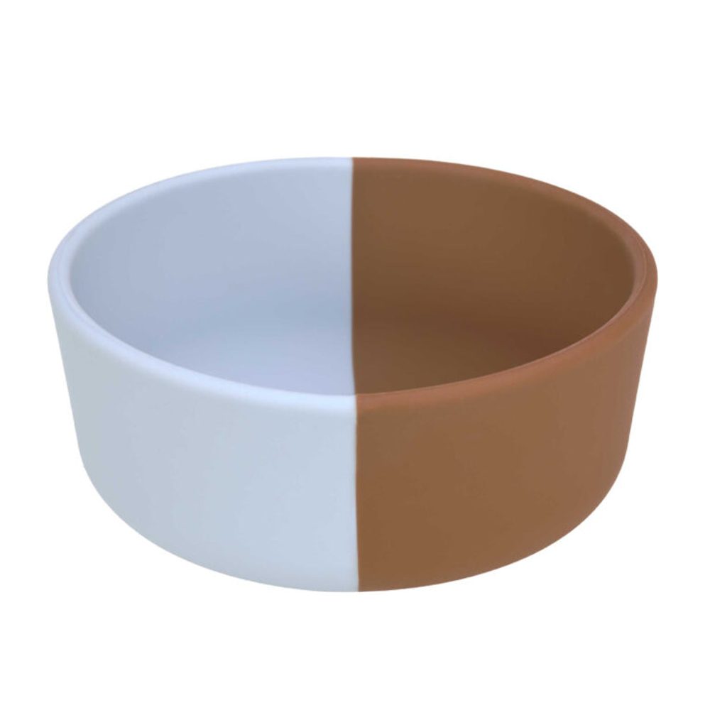 Lässig Bowl Silicone Happy Rascals Smile sky blue
