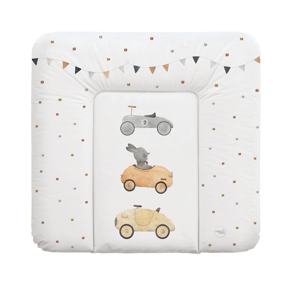 CEBA BABY Podložka přebalovací měkká střední (75x72) Basic - Bunny Driver