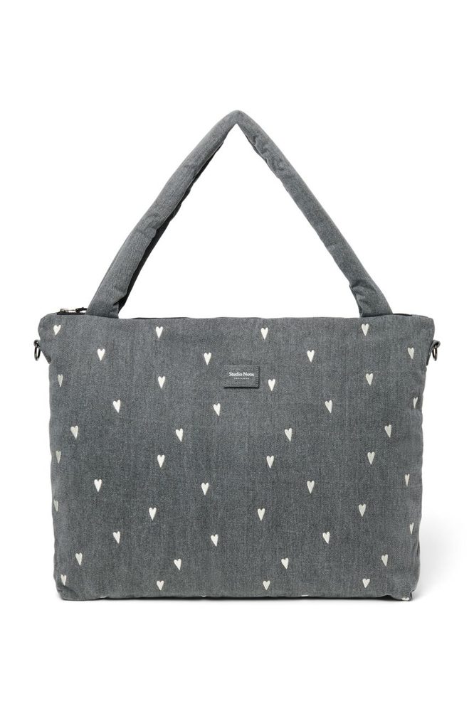 Studio Noos Denim DIAPER BAG přebalovací taška Grey Hearts