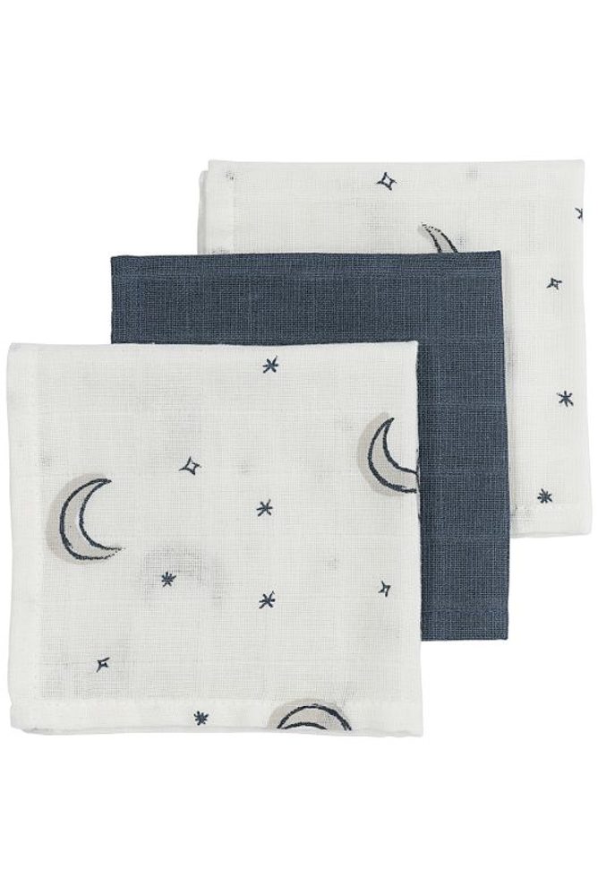 Meyco Mušelínová plena-žínka 3-balení - Moon indigo