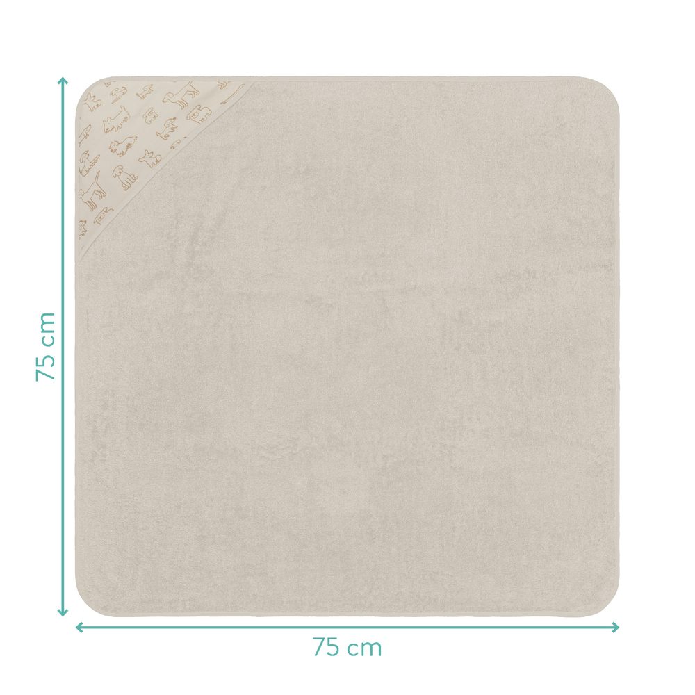 Fillikid Osuška s kapucí dob beige 75x75 cm (obrázek 5)