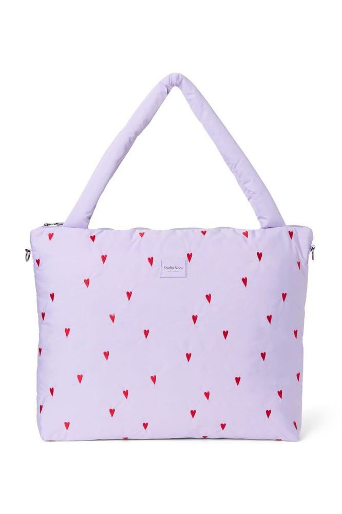 Studio Noos Puffy DIAPER BAG přebalovací taška Purple Hearts