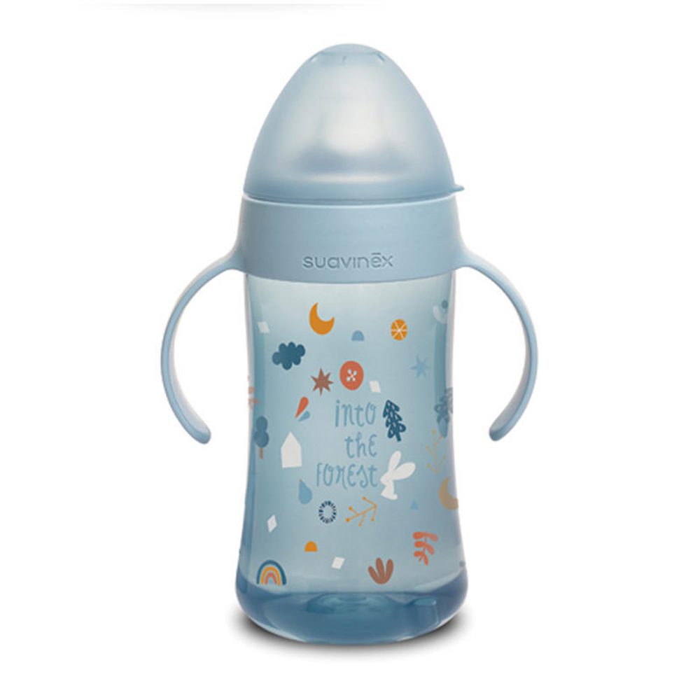 Suavinex láhev s oušky FOREST 270ml - MODRÁ