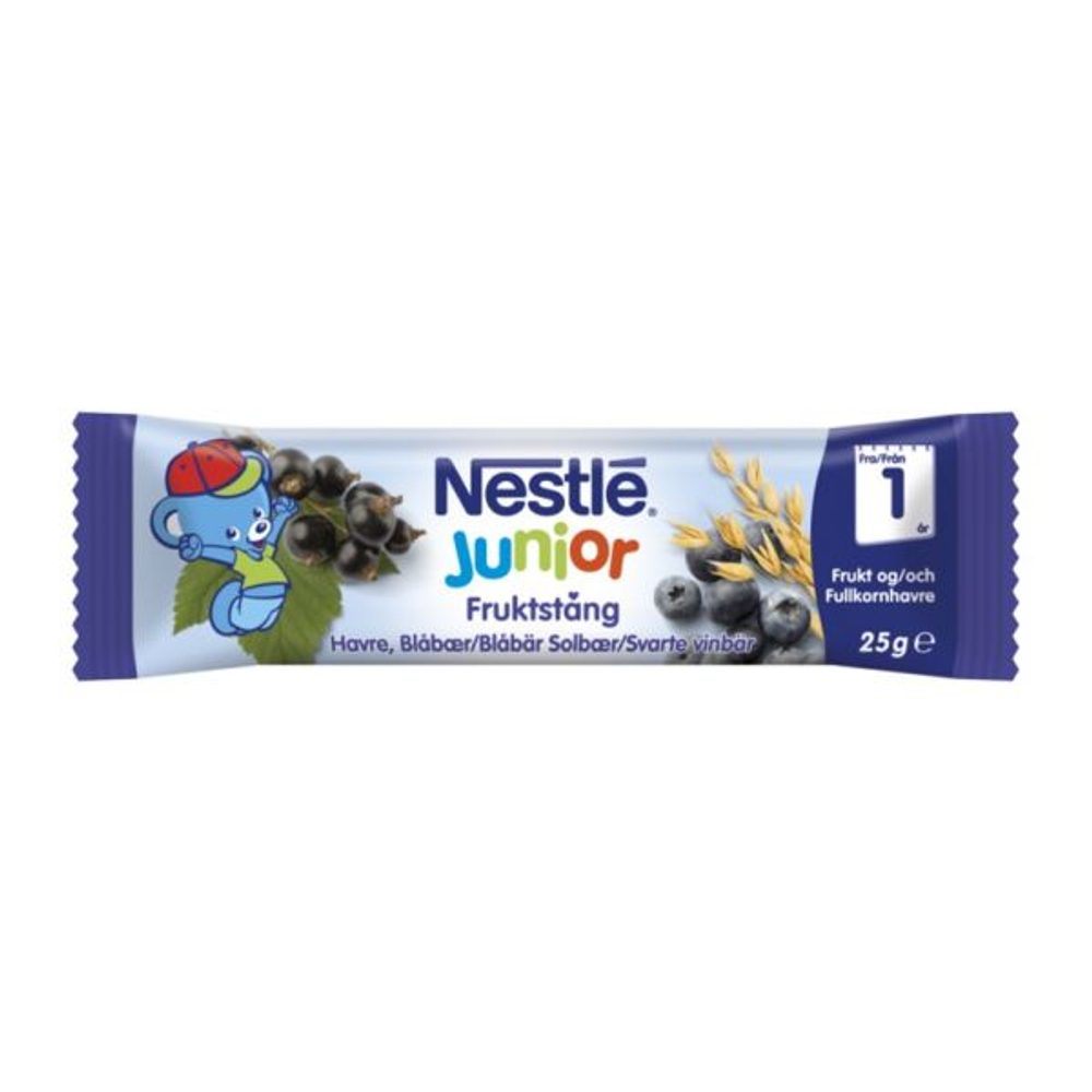NESTLÉ Ovocno-obilná tyčinka hrozen, jablko, banán, borůvka, černý rybíz 25 g