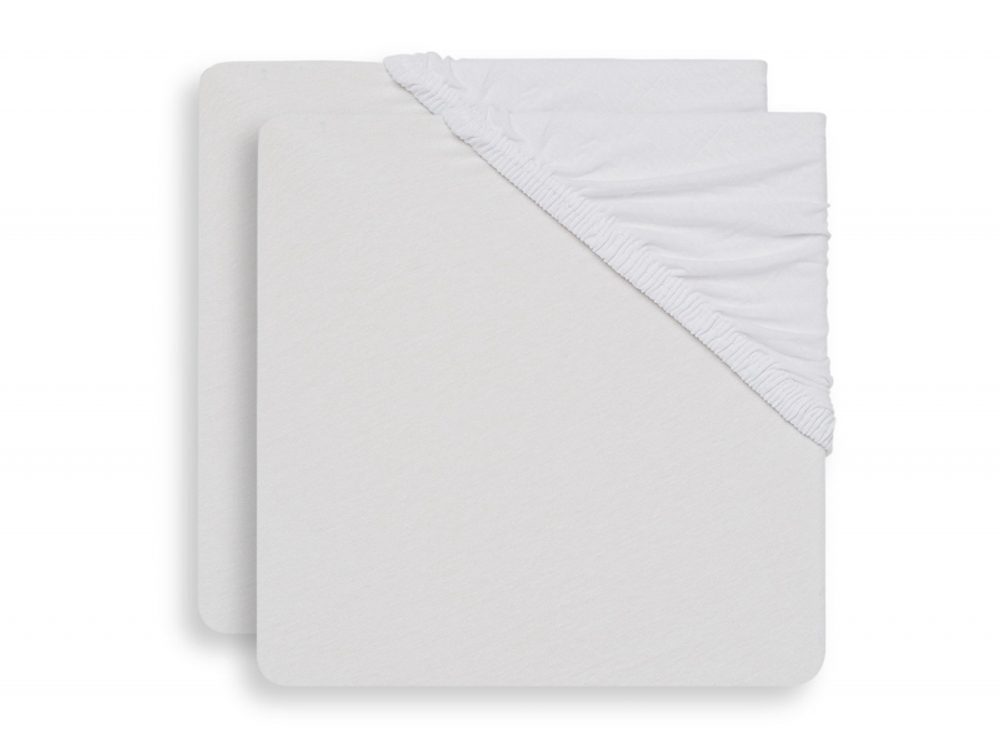 Jollein Prostěradlo napínací 40/50 x 80/90 cm 2 ks White
