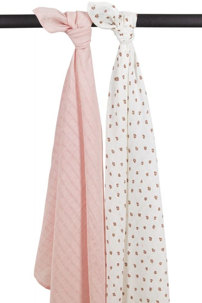 Meyco Mušelínové pleny 2-balení Mini panther soft pink