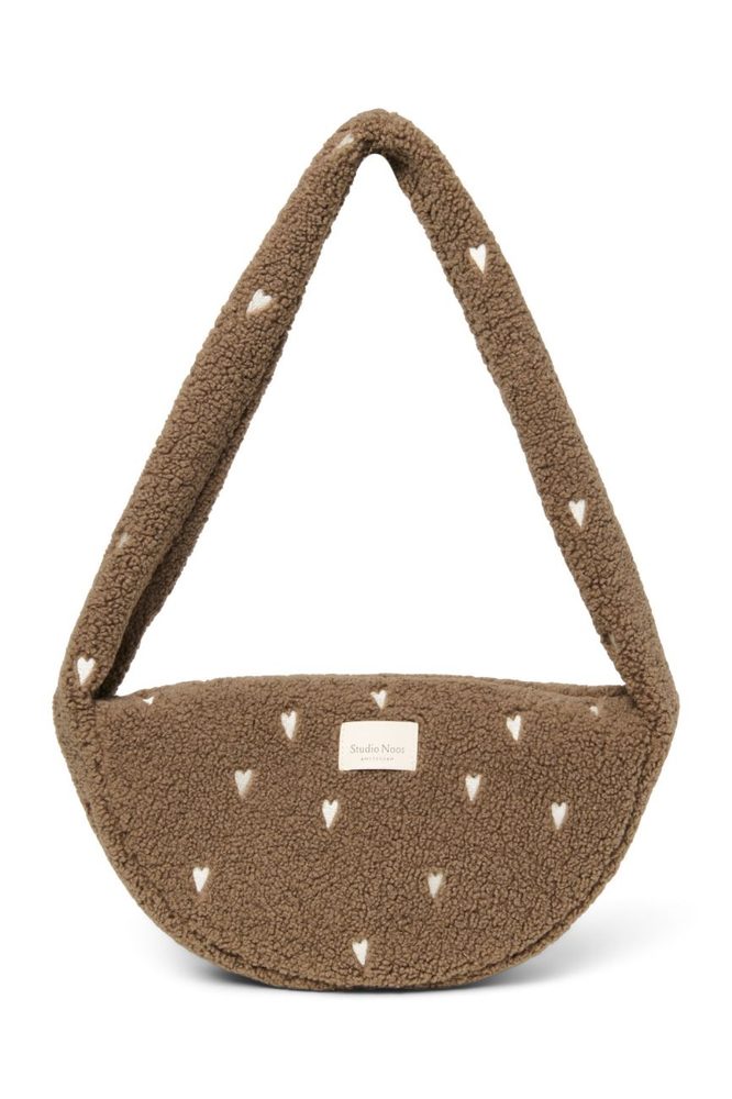 STUDIO NOOS Taška Cross body Teddy Mini - Brown Hearts