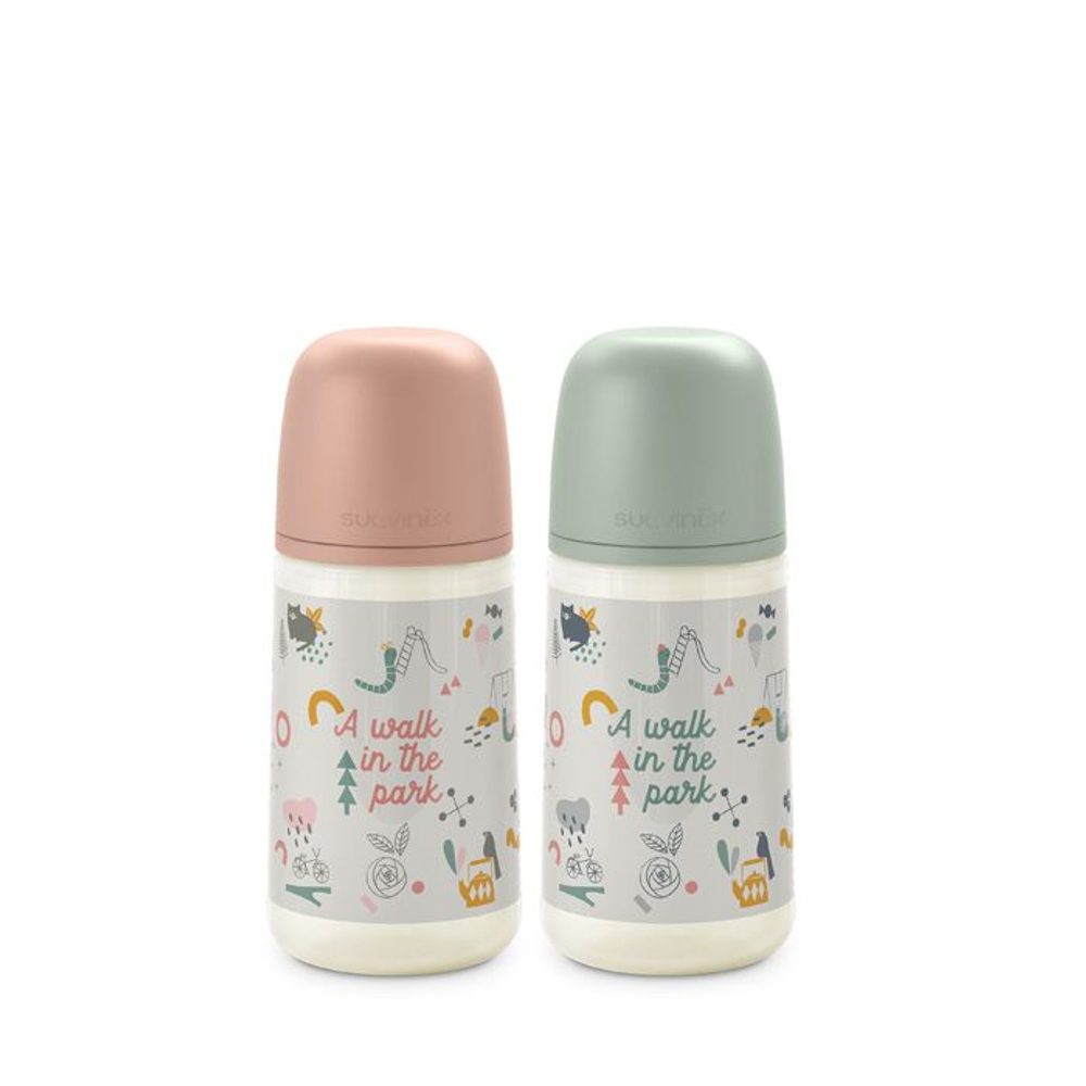 Suavinex SUAVINEX | Kojenecká láhev Walk anatomická M silikon 270 ml