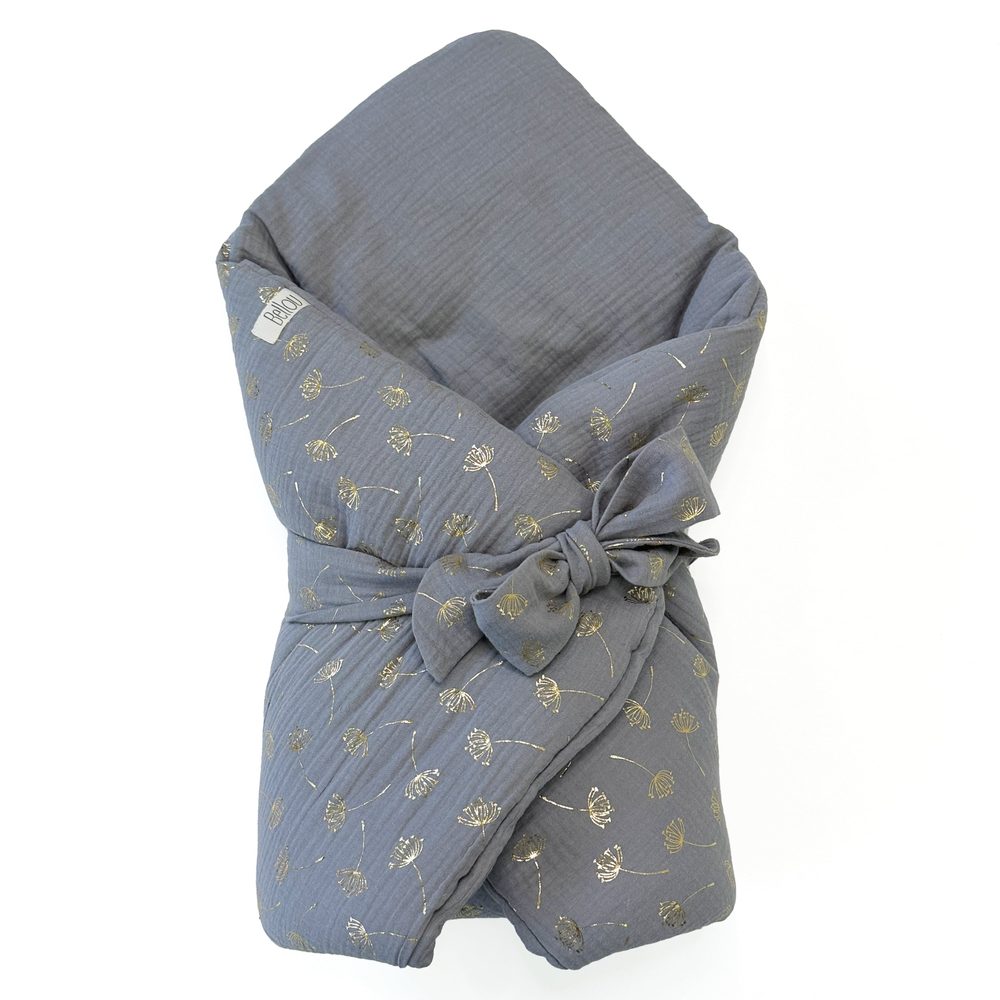 Pinkie zavinovačka Bellou Muslin Flower Grey