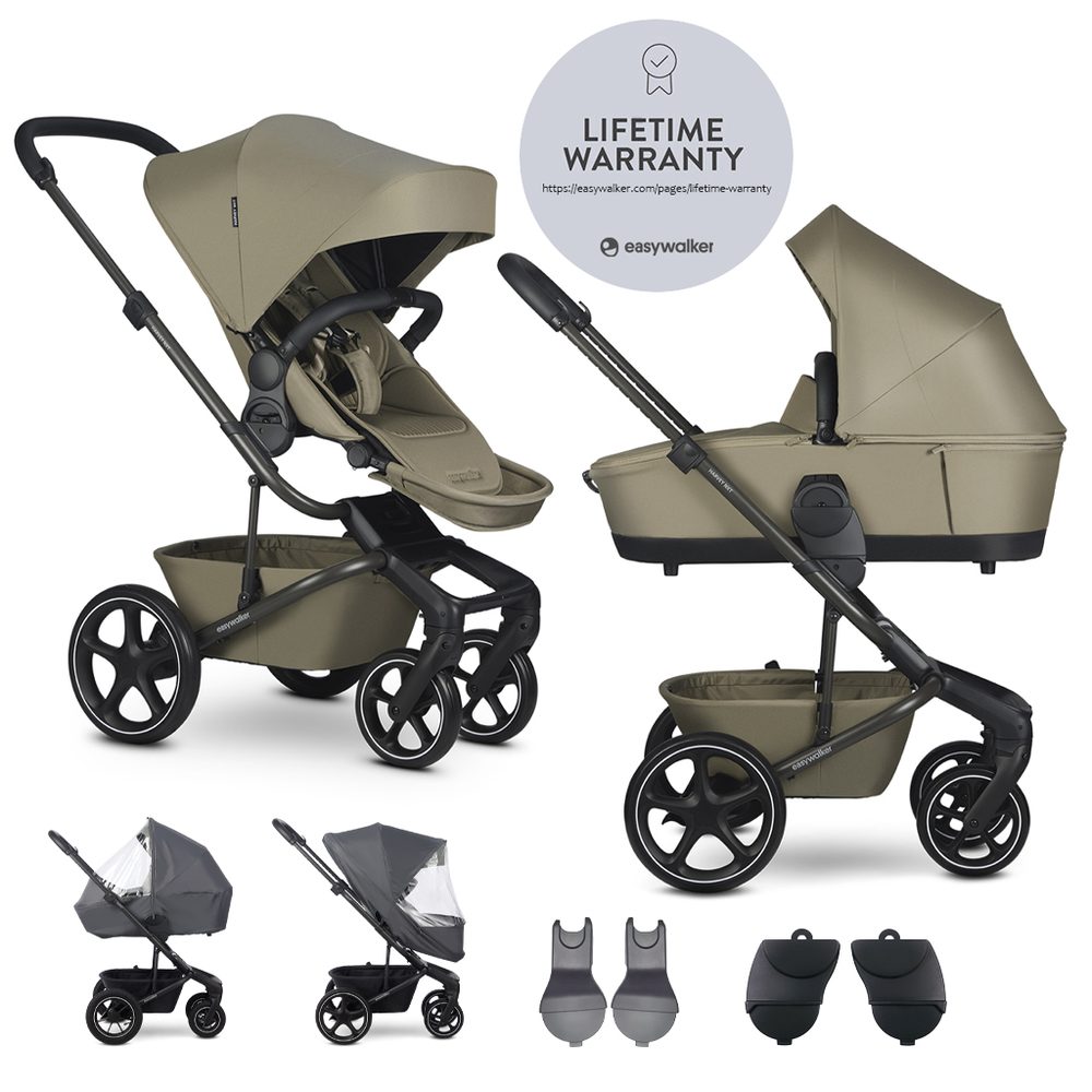 Levně EASYWALKER Set XL kočárek kombinovaný Harvey NXT s příslušenstvím - Moss Green