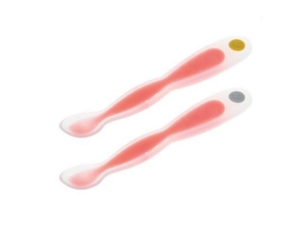 Bebeconfort lžičky s tepelným senzorem 2 ks Red