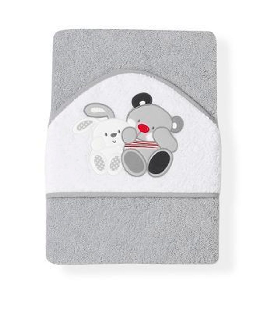 Interbaby OSUŠKA froté 100x100 PŘÁTELÉ šedá