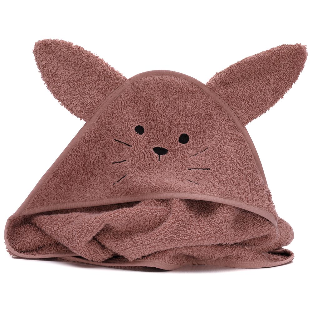 Fillikid Osuška s kapucí rabbit pink 75x75cm