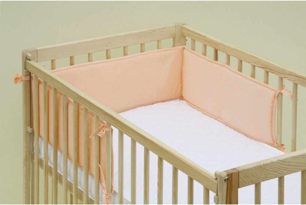 Scarlett Ochranný límec froté do postýlky meruňkový