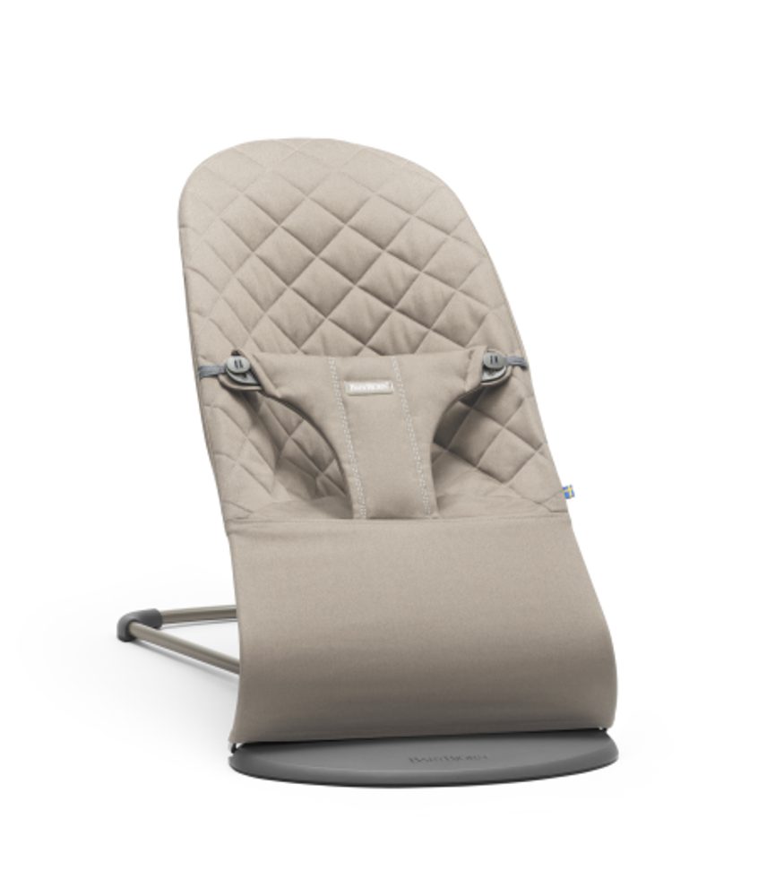 BABYBJORN Lehátko Babybjorn Bouncer Bliss Sand Grey Woven tm.šedá konstrukce