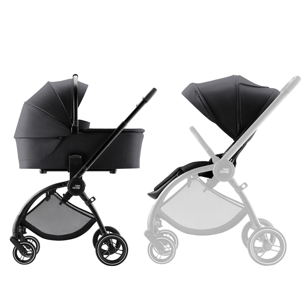 BRITAX Set kočárek Rio + hluboká korba Style - Carbon Black