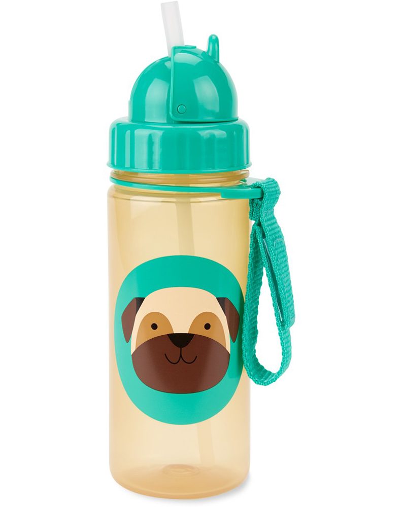 Skip Hop Zoo Hrnek s brčkem PP bez PVC a BPA 12m+ - Mopslík