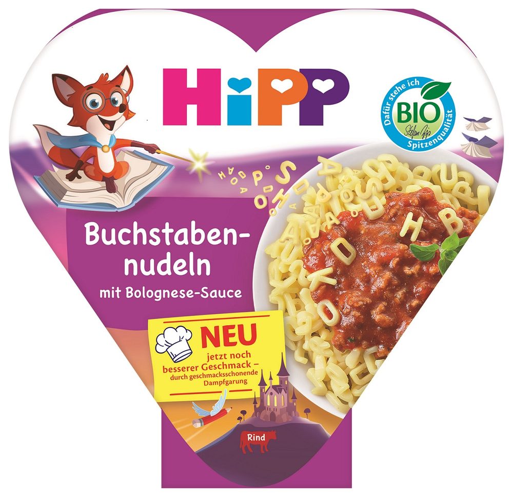 HiPP BIO Písmenkové těstoviny s boloňskou omáčkou 250 g