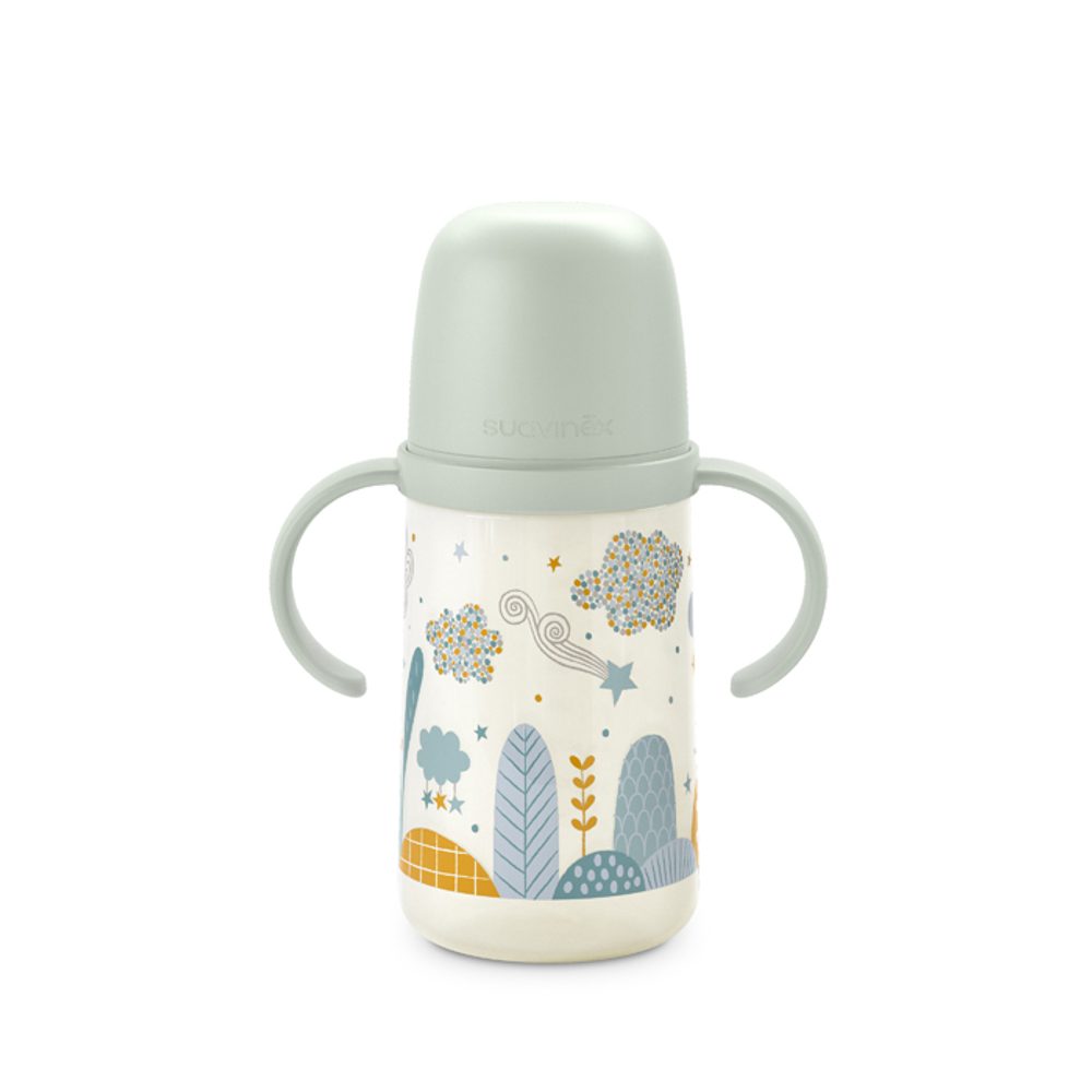 Suavinex DRUHÁ láhev s oušky DREAMS 270ml - ZELENÁ