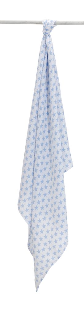 Interbaby mušelínová osuška 120 x 120 cm -  bílo-modrá