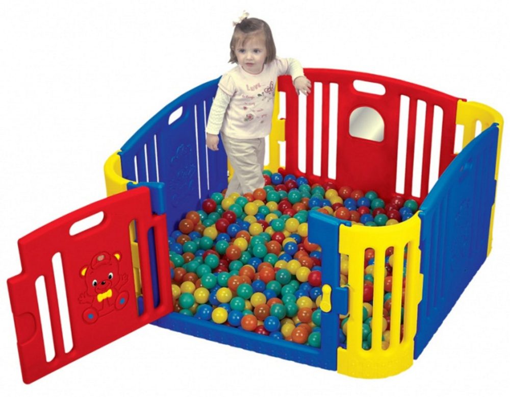 Scarlett Plastová ohrádka Méďa barevná 116x116cm