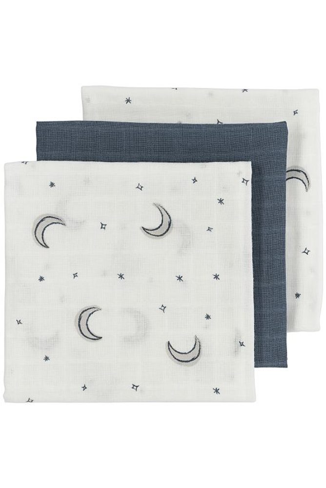 Meyco Mušelínové pleny 3-balení - Moon indigo
