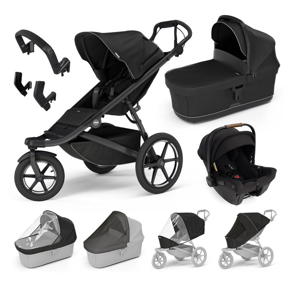 THULE Trojkombinace 9v1 Urban Glide 3 + Bassinet + příslušenství 2024 + Nuna PIPA™ URBN - Black
