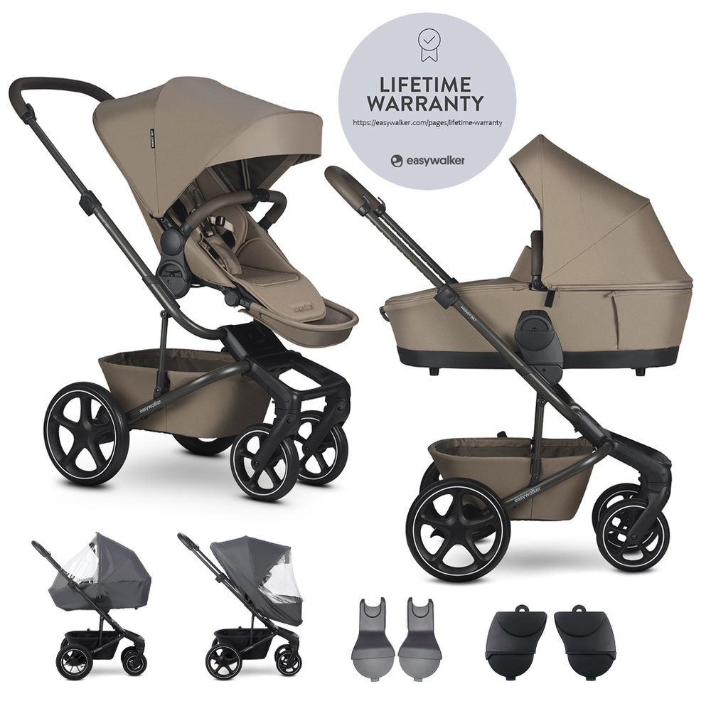 Levně EASYWALKER Set XL kočárek kombinovaný Harvey NXT s příslušenstvím - Mocha Brown