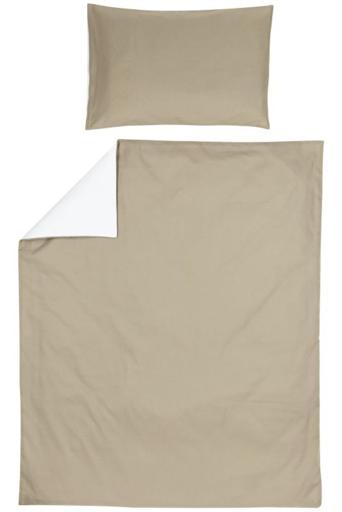 Meyco Povlečení 100x135 cm - Off white / Taupe