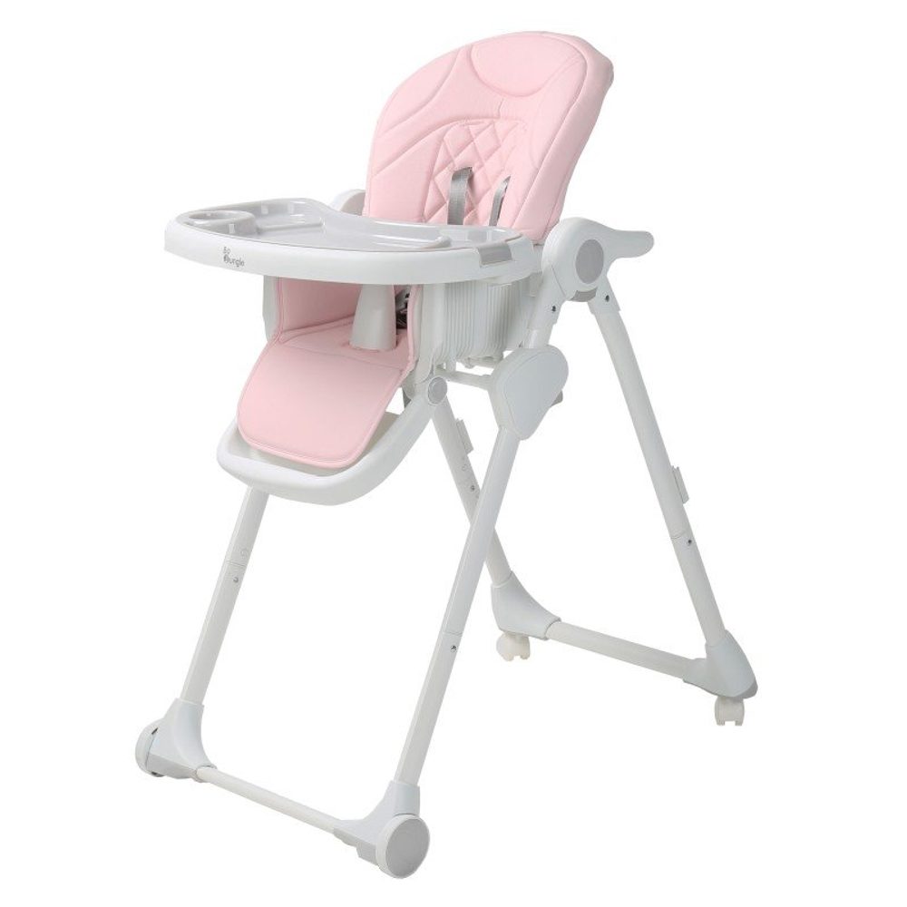 Bo Jungle Jídelní židlička B-DINNER CHAIR WHEELY - Pink
