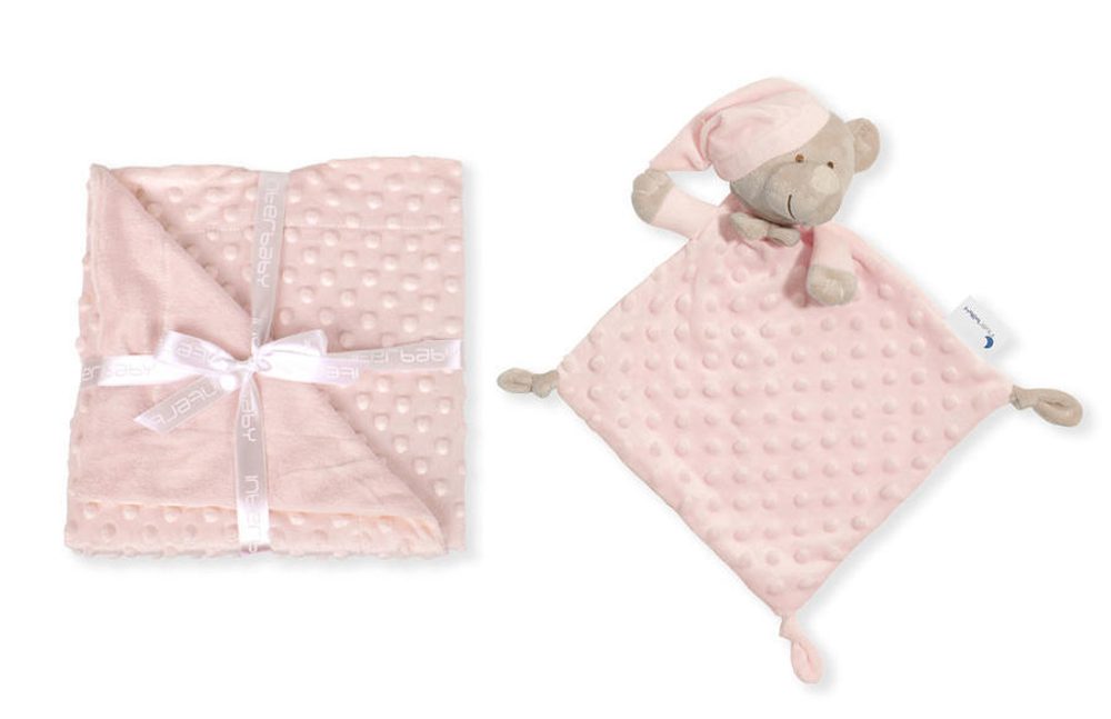 Interbaby DEKA MĚKKÁ KULIČKY + PŘÍTULKA 80x110 růžová